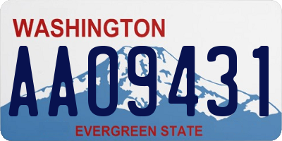 WA license plate AAO9431