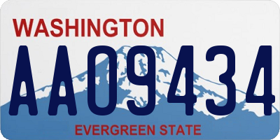 WA license plate AAO9434