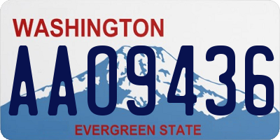 WA license plate AAO9436