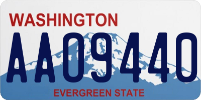 WA license plate AAO9440