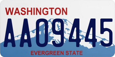 WA license plate AAO9445