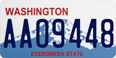 WA license plate AAO9448