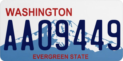 WA license plate AAO9449