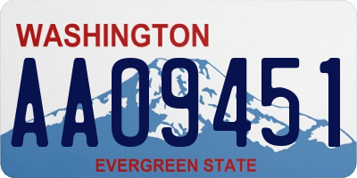 WA license plate AAO9451