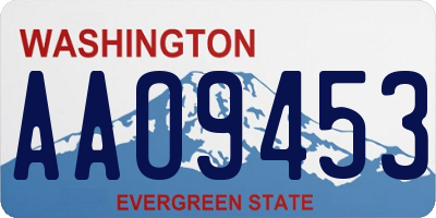 WA license plate AAO9453