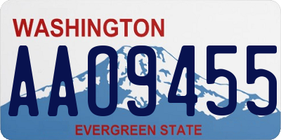 WA license plate AAO9455