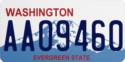 WA license plate AAO9460