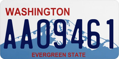 WA license plate AAO9461