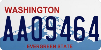 WA license plate AAO9464