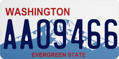 WA license plate AAO9466
