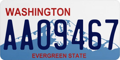 WA license plate AAO9467