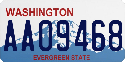 WA license plate AAO9468