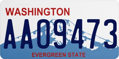 WA license plate AAO9473