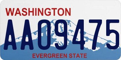 WA license plate AAO9475