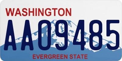 WA license plate AAO9485