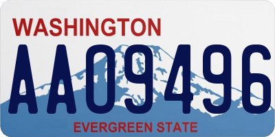 WA license plate AAO9496