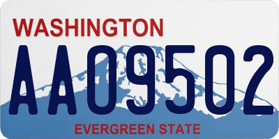 WA license plate AAO9502