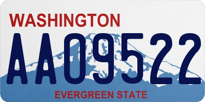 WA license plate AAO9522