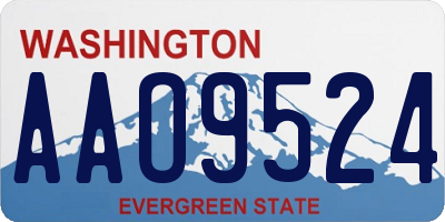 WA license plate AAO9524