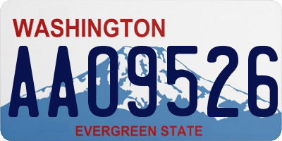 WA license plate AAO9526