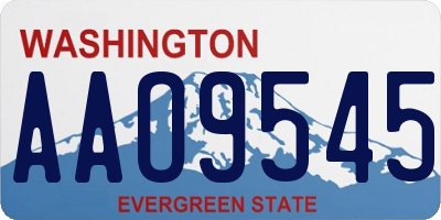 WA license plate AAO9545