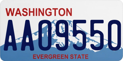 WA license plate AAO9550