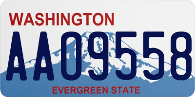 WA license plate AAO9558