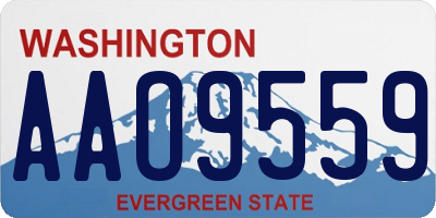 WA license plate AAO9559