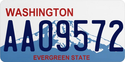 WA license plate AAO9572
