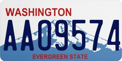 WA license plate AAO9574