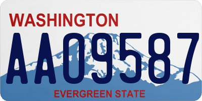 WA license plate AAO9587