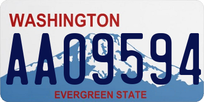 WA license plate AAO9594