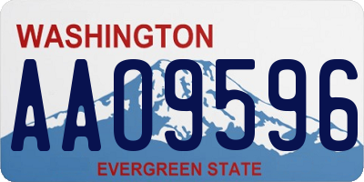 WA license plate AAO9596