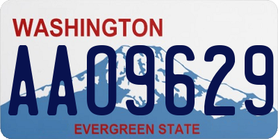 WA license plate AAO9629