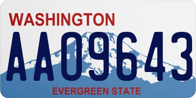 WA license plate AAO9643