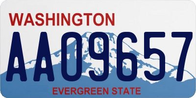WA license plate AAO9657