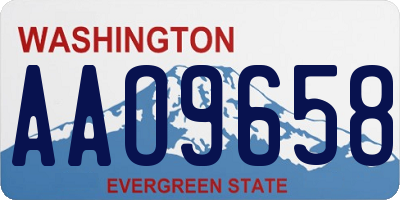 WA license plate AAO9658
