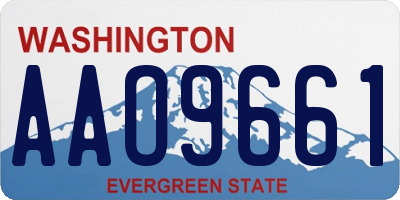 WA license plate AAO9661