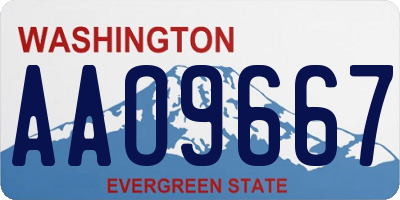WA license plate AAO9667