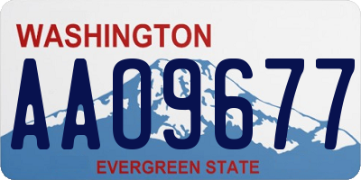 WA license plate AAO9677