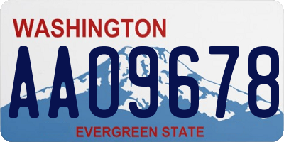 WA license plate AAO9678