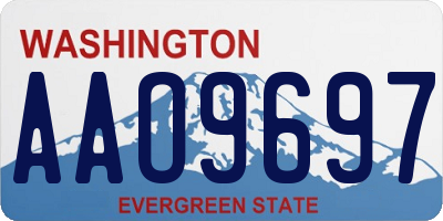 WA license plate AAO9697