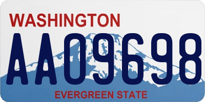 WA license plate AAO9698