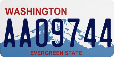 WA license plate AAO9744