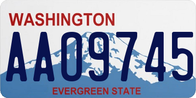 WA license plate AAO9745