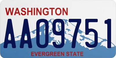WA license plate AAO9751