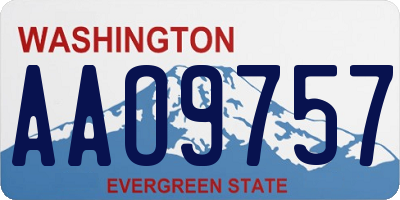 WA license plate AAO9757