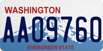 WA license plate AAO9760