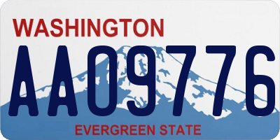 WA license plate AAO9776