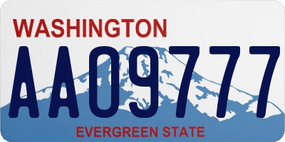 WA license plate AAO9777